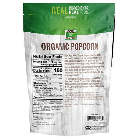 Now Foods, Popcorn Organic, 24 oz Now Foods