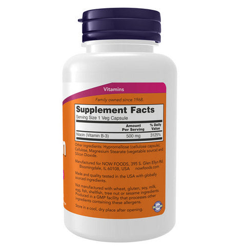 Now Foods, Niacin, 500Mg, 100 Caps Now Foods