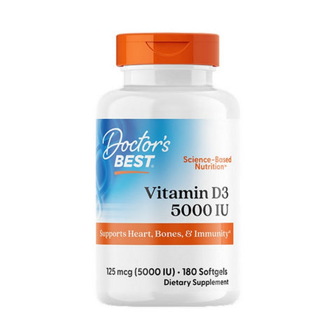 Doctors Best, Vitamin D3, 125 Mcg, 180 softgels Doctors Best
