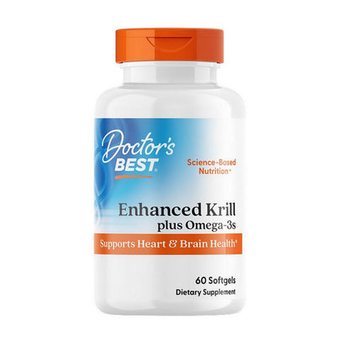 Doctors Best, Enhanced Krill Plus Omega3s With Superba Krill, 60 softgels Doctors Best