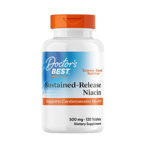 Doctors Best, Sustained-Release Niacin with Niaxtend, 500 mg, 120 Tablets Doctors Best