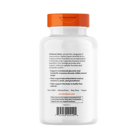 Doctors Best, Alpha-Lipoic Acid 600, 600 Mg, 180 Veggie Caps Doctors Best