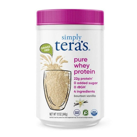Simply Tera's, Pure Whey Protein Powder Whey Grass Bourbon Vanilla, 12 Oz Simply Tera's