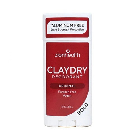 Zion Health, Mens Clay Dry Deodorant Aluminum Free Bold Sandalwood, Original Zion Health