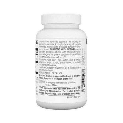 Source Naturals, Turmeric With Meriva, 500 Mg, 120 Tabs Source Naturals