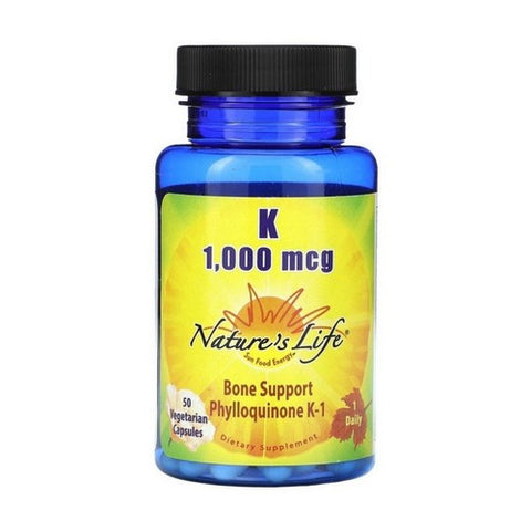 Nature's Life, Bone Support K-1 Phylloquinone, 1000 Mcg, 50 Veg Caps Nature's Life