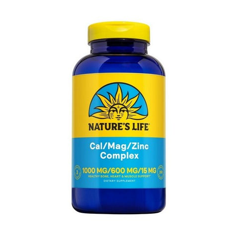 Nature's Life, Calcium Magnesium Zinc Mineral Complex, 1000/600/15 mg, 250 Tabs Nature's Life