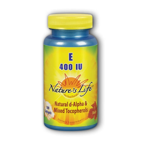 Nature's Life, Vitamin E d-Alpha & Mixed Tocopherols, 400 IU, 100 softgels Nature's Life