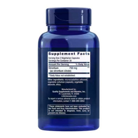Life Extension, Strontium Caps, 750 Mg, 90 Veg Caps Life Extension