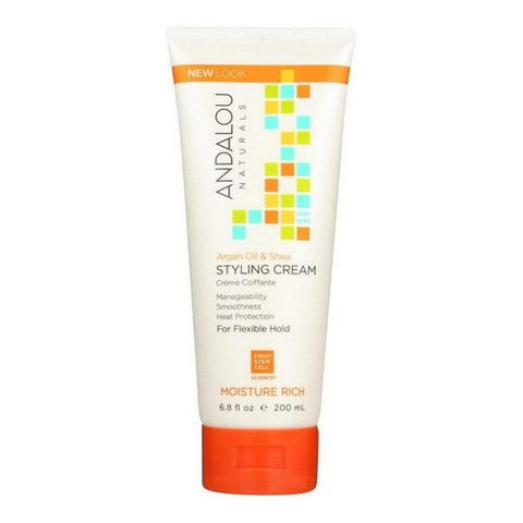 Andalou Naturals, Styling Cream Argan Oil And Shea Moisture Rich, 6.8 Oz Andalou Naturals