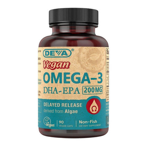 Deva Vegan Vitamins, DHA & EPA - Omega-3 Vegan, 90 Veg Caps Deva Vegan Vitamins