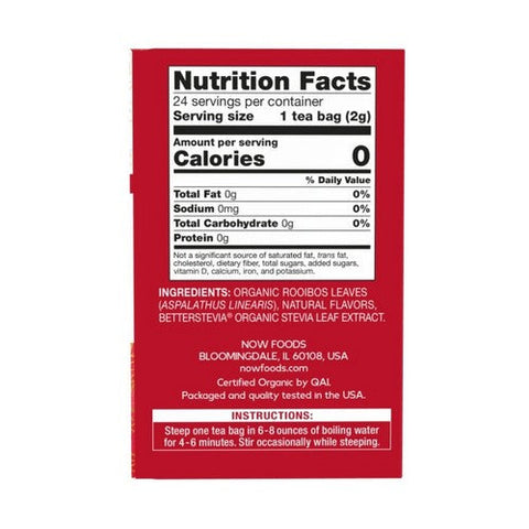 Now Foods, Better Off Red Rooibos Tea, Vanilla Citrus Blush 24 bags Now Foods