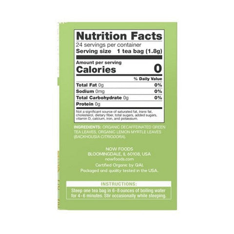 Now Foods, Organic Green Tranquility Tea, 24 Bags Now Foods