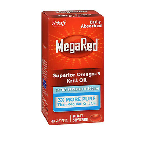 Schiff, Megared Omega-3 Krill Oil Softgels Extra Strength, 500 mg, 45 Count Schiff