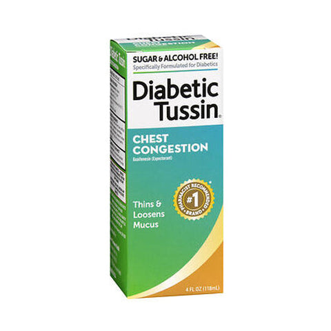 Diabetic Tussin, Chest Congestion Expectorant Liquid, 4 Oz Diabetic Tussin