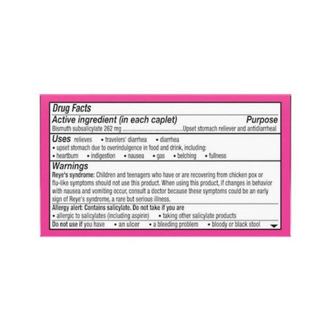 Pepto-Bismol, Bismuth Subsalicylate Caplets, 131 Mg, 40 Count Pepto-Bismol