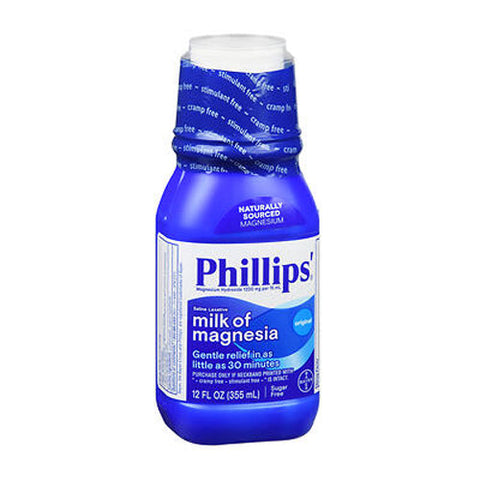 Phillips, Milk Of Magnesia Magnesium Hydroxide Saline Laxative Original, 1200 Mg, 12 Oz Phillips