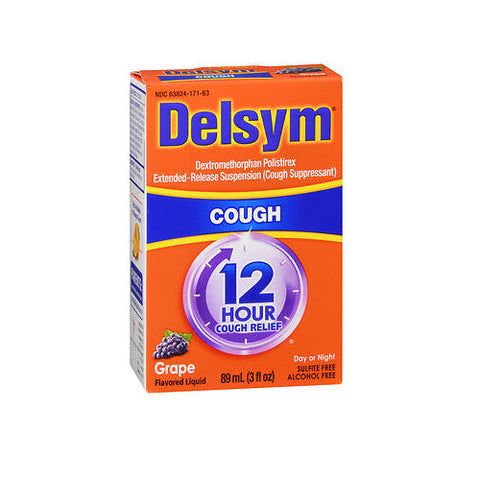 Delsym, 12 Hour Cough Relief Liquid Grape, 3 Oz Delsym