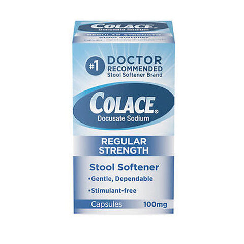 Colace, Docusate Sodium Regular Strength Stool Softener, 100 Mg, 60 Caps Colace