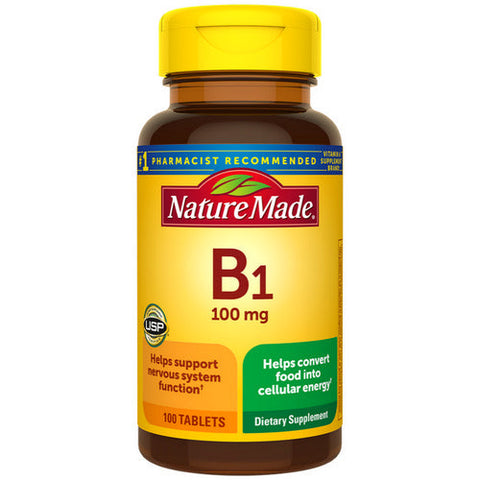 Nature Made, Vitamin B-1, 100 mg, 100 tabs Nature Made