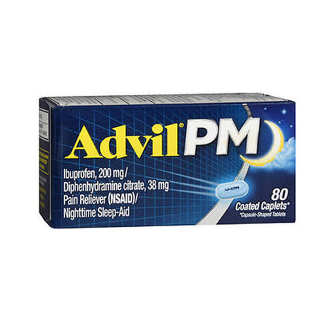 Advil, Pm Pain Reliever Nighttime Sleep-Aid Coated, 80 Caplets Advil