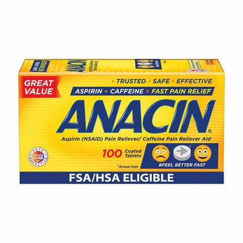 Anacin, Aspirin, 100 Count Anacin
