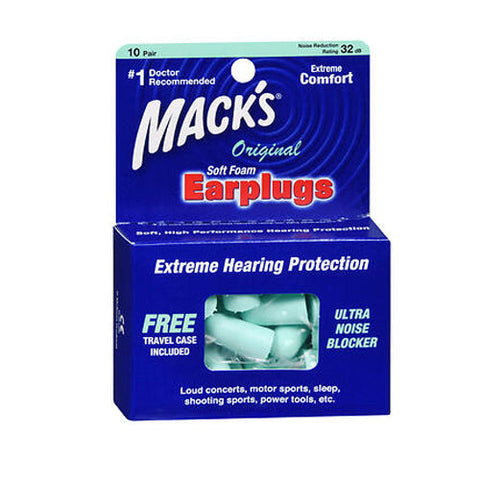 Mack's, Macks Safe Sound Ear Plugs, 10 each Mack's