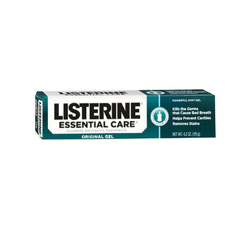 Listerine, Essential Care Anticavity Toothpaste Original Gel Powerful Mint, 4.2 Oz Listerine