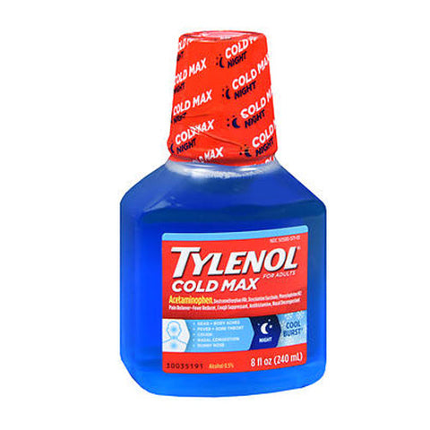 Tylenol, Cold Multi-Symptom Liquid Nighttime, Cool Burst 8 Oz Tylenol