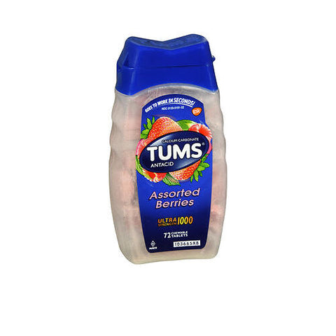 Tums, Ultra Strength Antacid Chewable Tablets Assorted Berries, 72 Tabs Tums