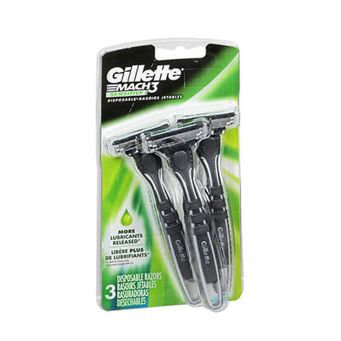 Gillette, Mach3 Disposable Razors Sensitive, 3 Count Gillette