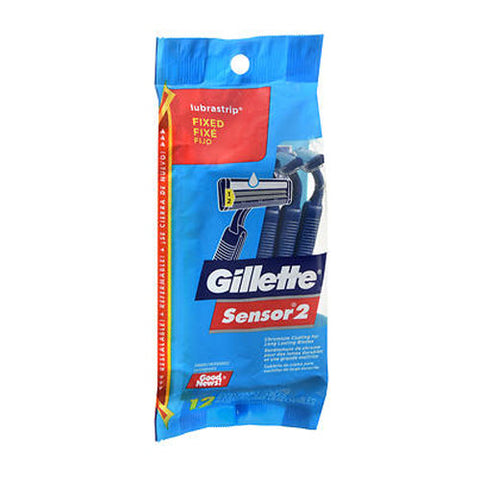 Gillette, Sensor2 Disposable Razors Fixed Lubrastrip, 12 Count Gillette