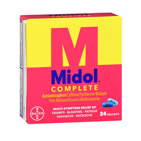 Midol, Maximum Strength Gelcaps Menstrual, 24 Count Midol