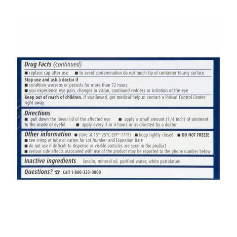 Bausch + Lomb, Muro 128 Sodium Chloride Hypertonicity Ophthalmic Ointment 5%, 7 Grams