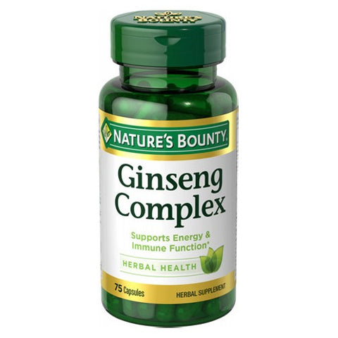 Nature's Bounty, Ginseng Complex Capsules, 75 caps Nature's Bounty