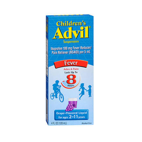 Advil, Children'S Ibuprofen Fever Reducer Pain Reliever Liquid Grape, 100 Mg, 4 Oz Advil