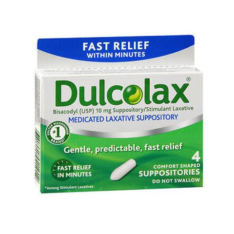 Dulcolax, Medicated Laxative Suppositories, 10 mg, 4 ct Dulcolax