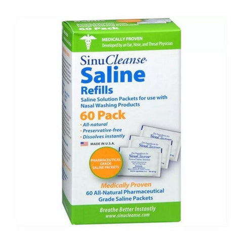 Sinucleanse, Nasal Wash Saline Refill Packets, 60 Count Sinucleanse