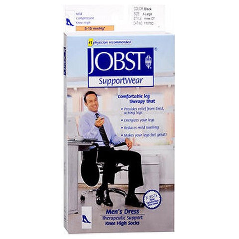 Jobst, Jobst For Men Compression Dress Socks Black-X-Large, 1 Pair Jobst